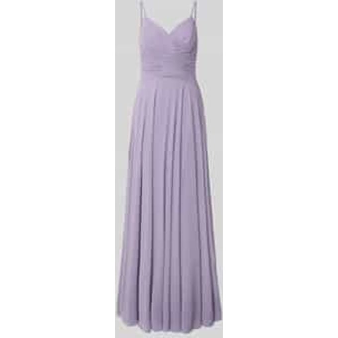 avondjurk met draperieën en V-hals