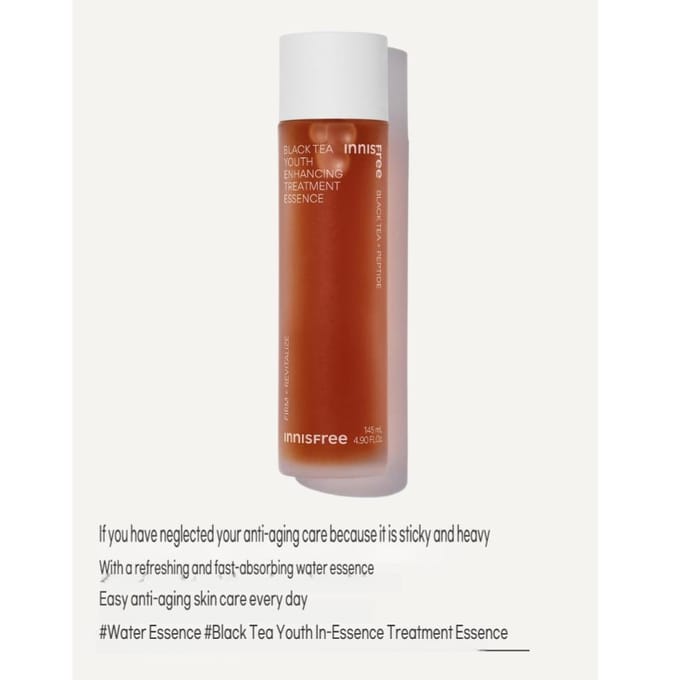 Innisfree Zwarte Thee Jeugdverbeterende Behandeling Essence Anti-Aging & Hydraterend 145ml brown