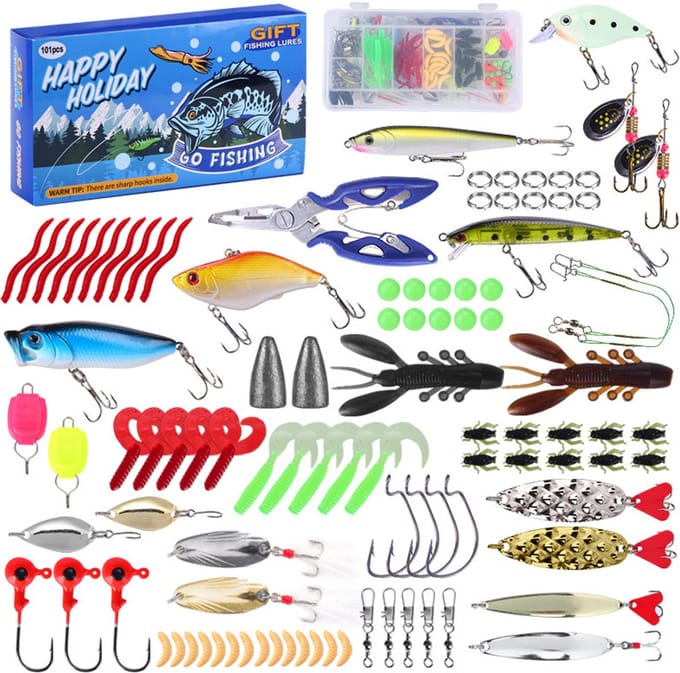 Vis-plezier Kunstaas set - tacklebox voor roofvis - snoek - 100+ delig