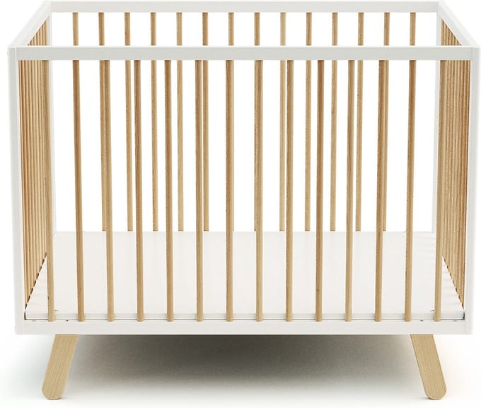 AT4 - Houten Babybox PIRATE Wit en Beuken 80 x 100 cm