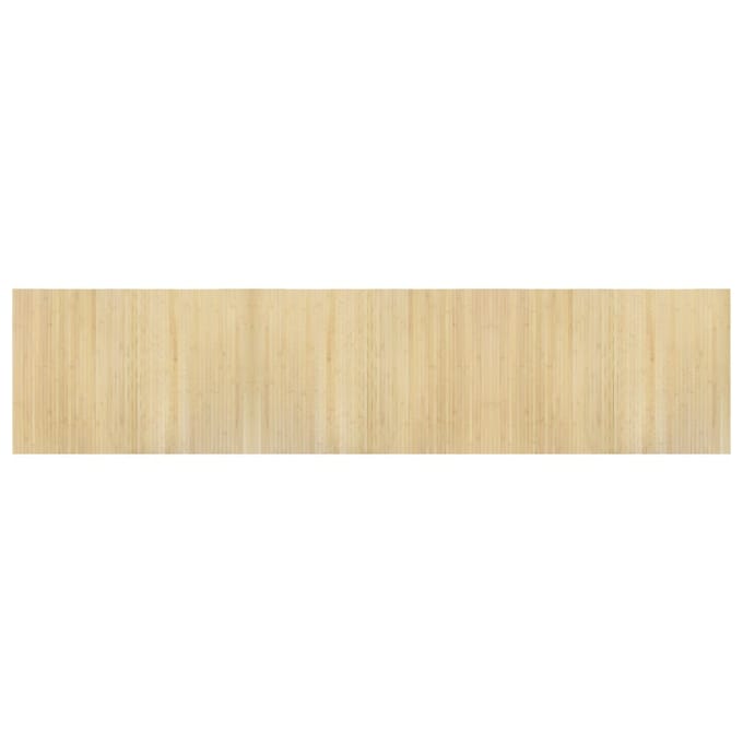 vidaXL - Vloerkleed - rechthoekig - 70x300 - cm - bamboe - lichtnaturel