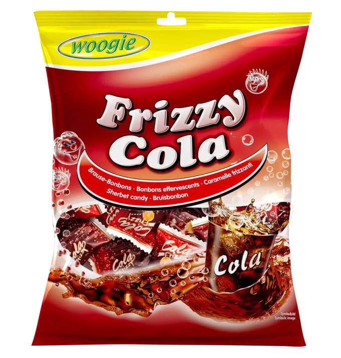 Bonbons Pétillants Woogie Cola Frisés 170 g