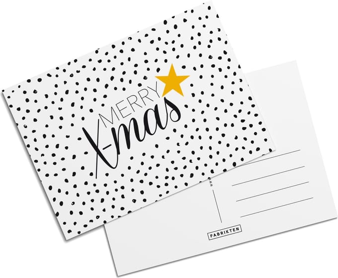 Fabrikten Kerstkaarten Merry X - mas - 24 stuks - A6