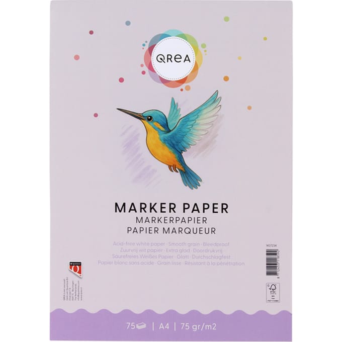 Markerblok Qrea A4 75gram 75vel