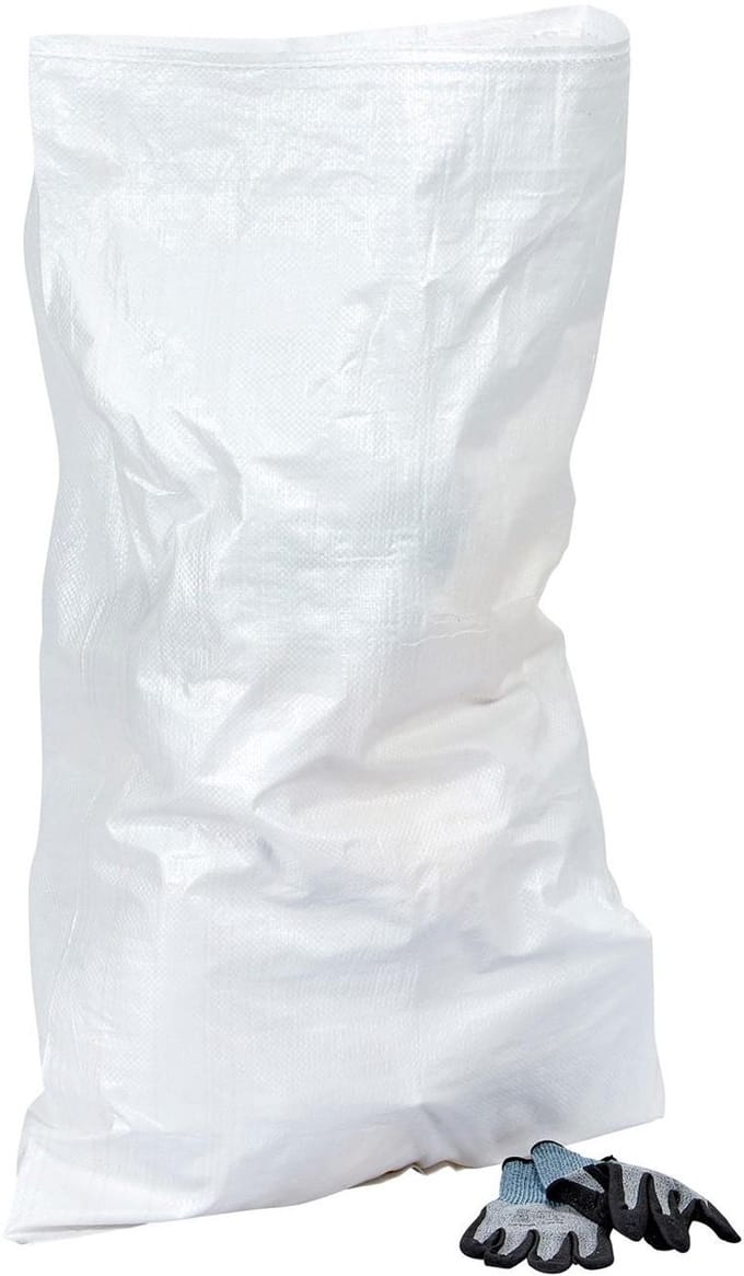 100x | Geweven PP-puinzak 60x90cm | 35KG | 60L | Puin en afval