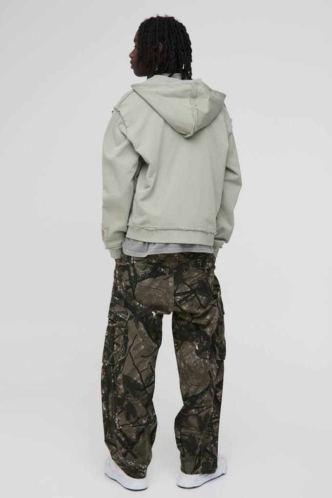 Balloon Forest Camo Cargo Trousers | Khaki | Size 44