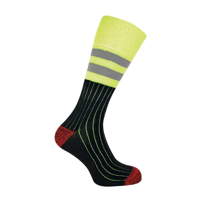 3-Pack Heren Zware Katoenen Hi-Vis Werk Sokken