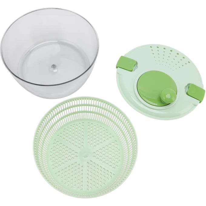 4L Groentedroger PP Saladespinner Multifunctionele Salade Afdruipkom voor Thuiskeuken Groen beige