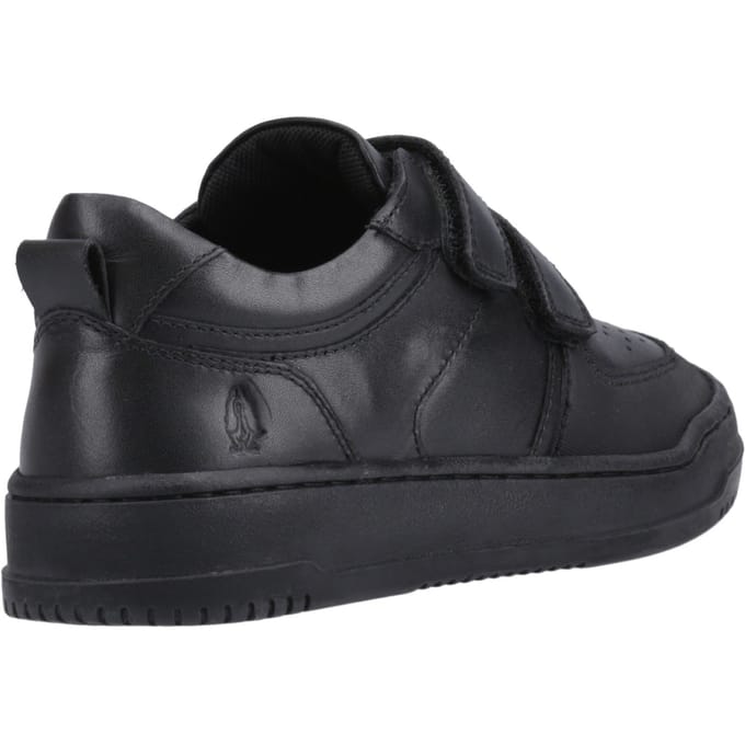 Hush Puppies Daxton Leren Jongens Zwarte Sneakers