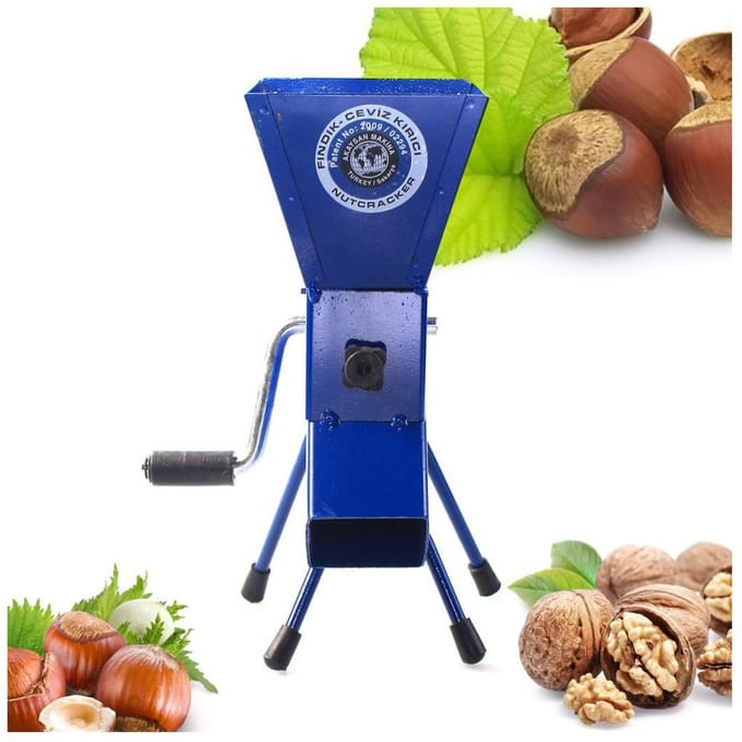 Hazelnoot, Walnoot, Amandel Kraker Machine blauw