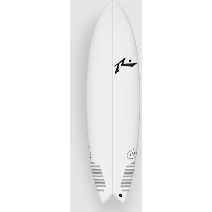 Rusty Tec Moby Fish Quad 7'4 Surfboard patroon