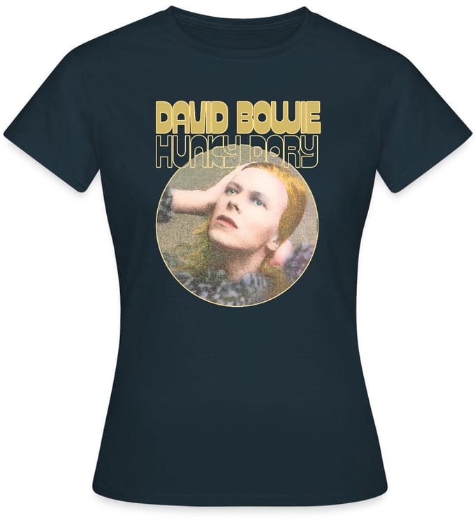 David Bowie Hunky Dory Album Cover T-Shirt Dames