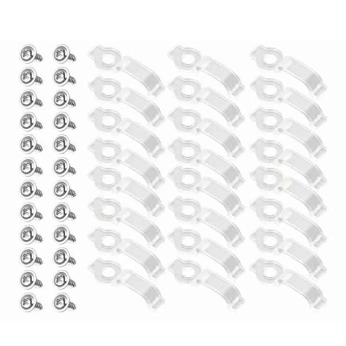 100 stuks Montagebeugels Clips voor 3528/5050 LED Strip Licht wit
