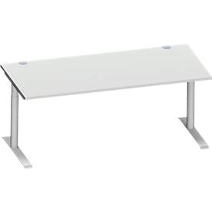 Schäfer Shop Genius MODENA FLEX bureau, 1800 x 800 mm, lichtgrijs