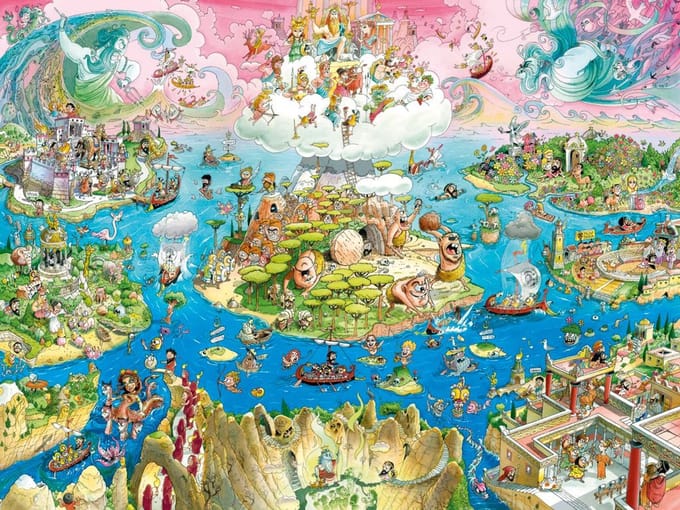 Heye puzzel Odyssey 1500 stukjes cartoon puzzel 80x60 cm.