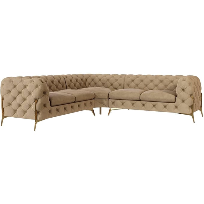 4-zitshoekbank Chelsea links velvet | Ropez