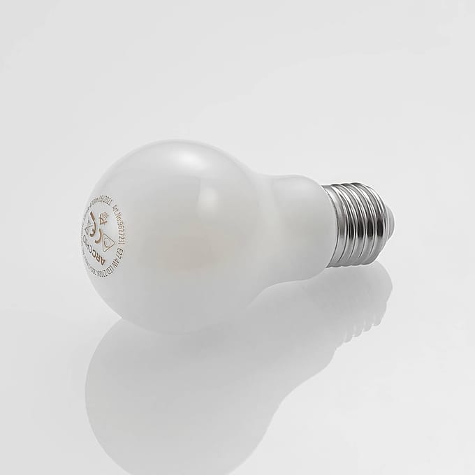 Arcchio LED lamp A60, E27, 8 W, 2.700 K, opaal, dimbaar