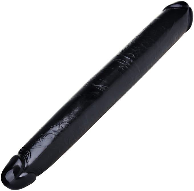 Being Fetish - Dubbele Dildo - Kunstrubber - 40,5 cm - Zwart