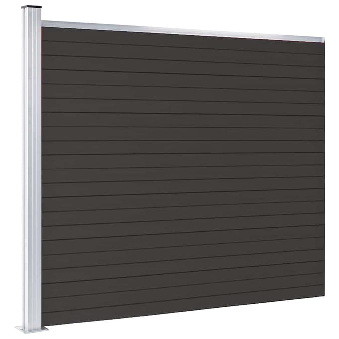 vidaXL - Schuttingpaneel - 175x146 - cm - HKC - zwart
