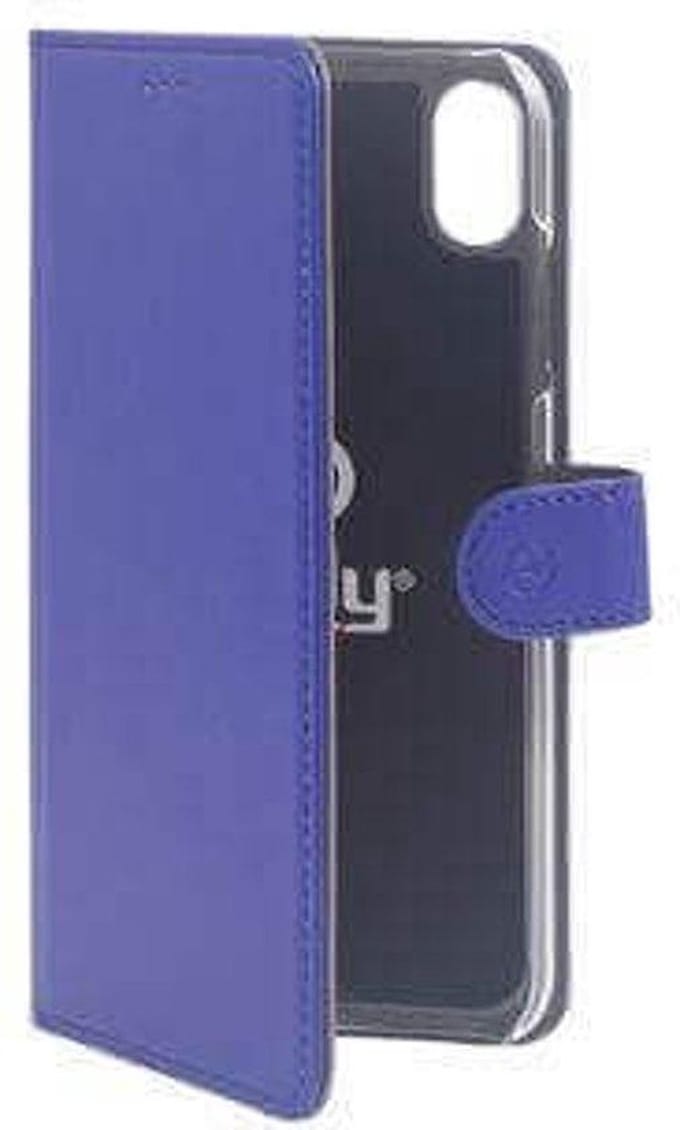 Celly Boekmodel Hoesje iPhone XS Max - Blauw