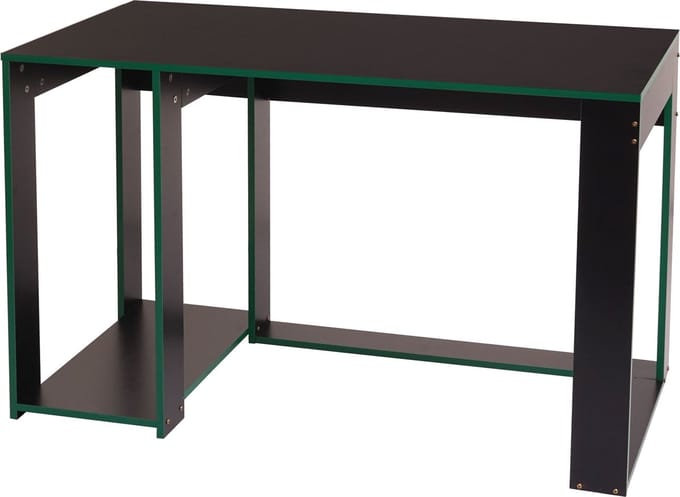 Bureau MCW-J26, computerbureau, bureau, 120x60x76cm ~ zwart-groen