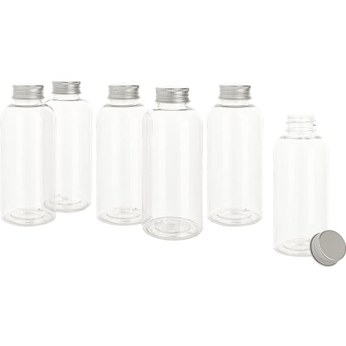 VBS Plastic fles met schroefdop, 6 stuks
