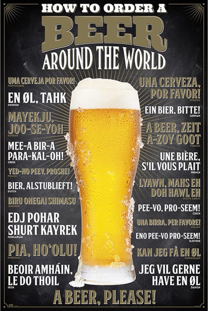 Poster How to Order a Beer 61x91,5cm
