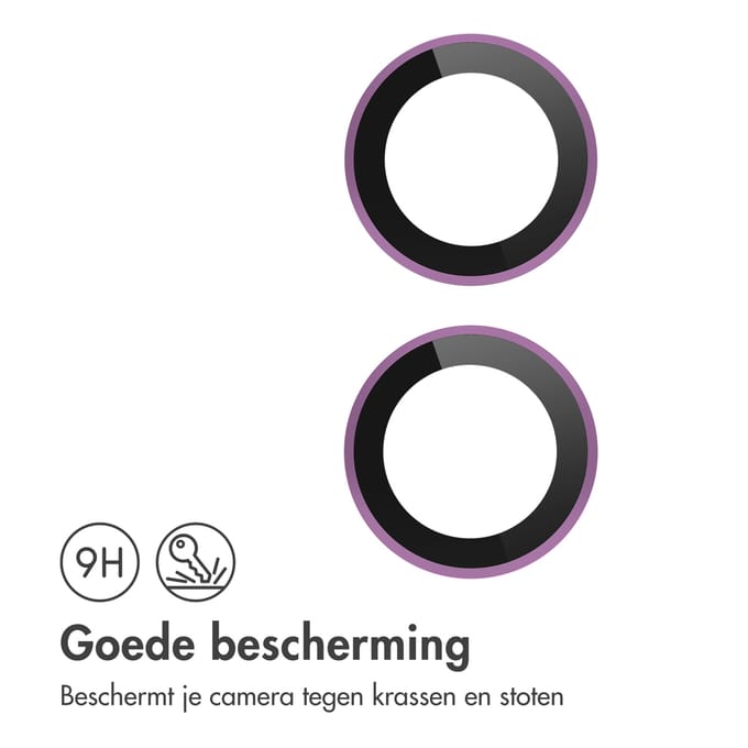 imoshion Camera Lens Protector - Geschikt voor iPhone 16/ iPhone 16 Plus - 2 Pack - Roze