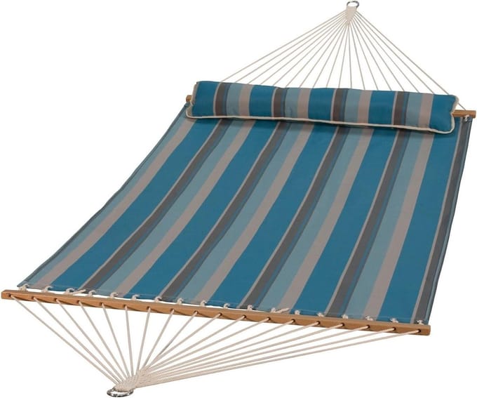 13' quick dry hammock with cushion ocean stripe