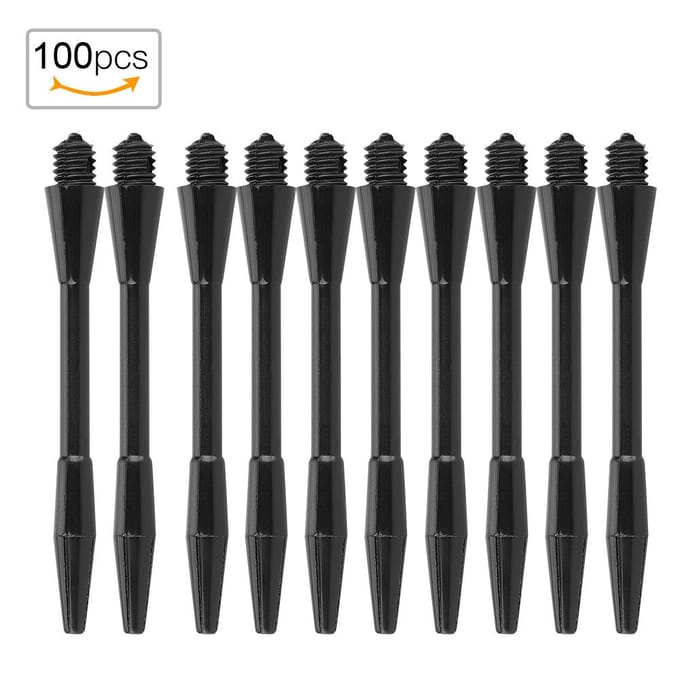 100 PIÈCES Tige de Fléchette Solide Résistante Bâtonnet Plastique PP Tige en Nylon black
