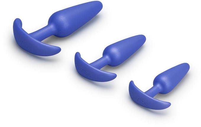 b-Vibe Butties anale training voor beginners - Lichaamsveilige siliconen buttplugset klein, medium, groot