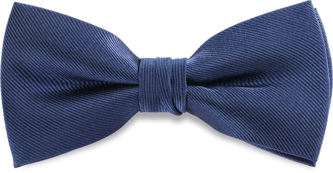 Marineblauwe Voorgebonden Vlinderdas van Zijden Twill
