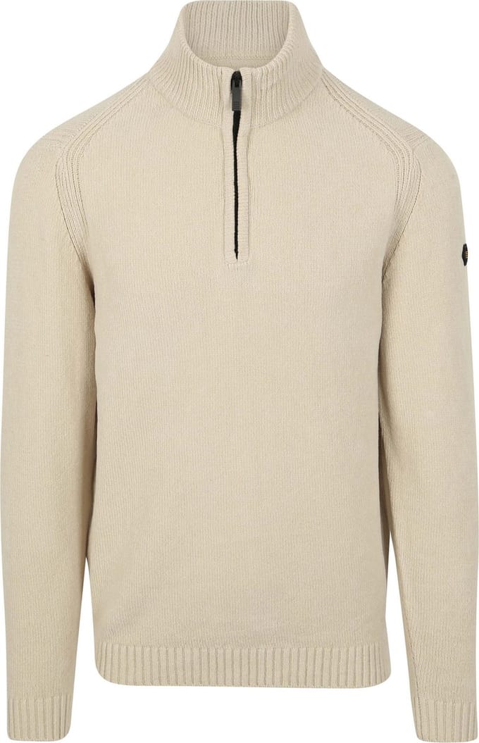 No Excess Half Zip Trui Chenille Ecru - Maat XXL - Heren - Quarter zip
