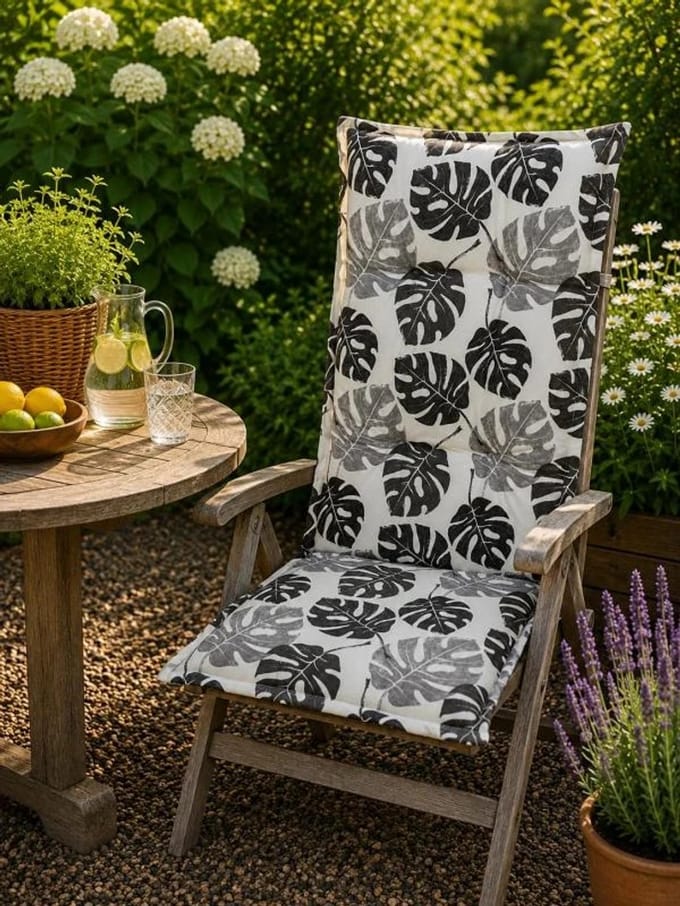 Madison Tuinstoelkussen hoge rug 50x123 cm Bliss Grey