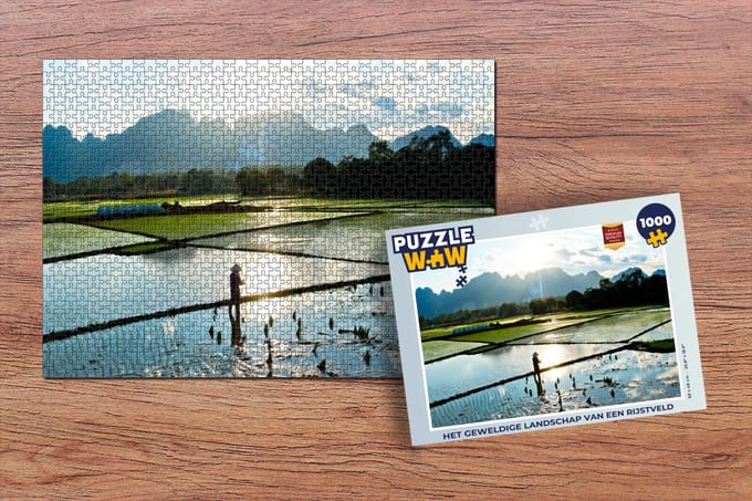 Puzzel Het geweldige landschap van een rijstveld - Legpuzzel - Puzzel 1000 stukjes volwassenen