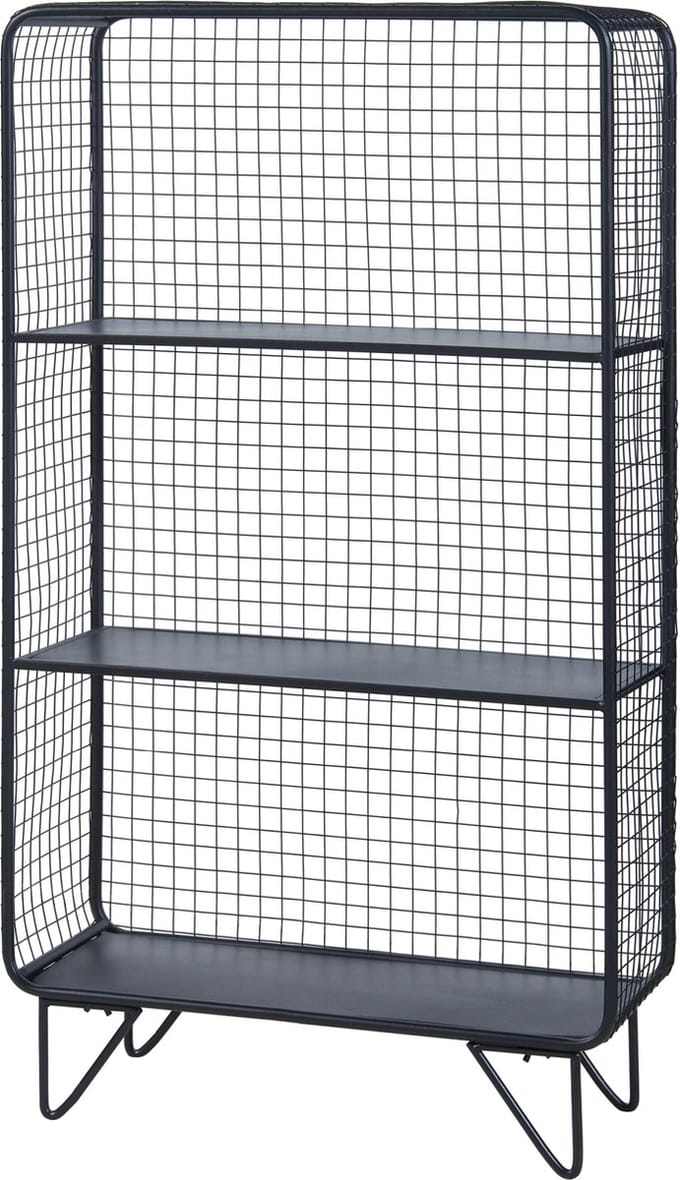 Staand rek Volda open kast 90x50x19 cm zwart