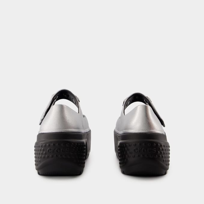Stomp Mary Jane ballerina's - Crocs - Synthetisch - Zilver