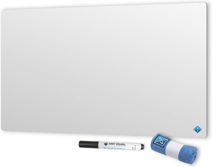 Smit Visual Emaille whiteboard zonder rand - 45x60 cm