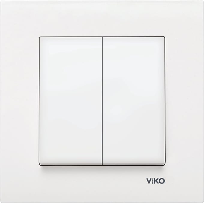 Panasonic Viko-Serieschakelaar-Inbouw-Compleet-WIT-Inclusief afdekraam-Karre Serie