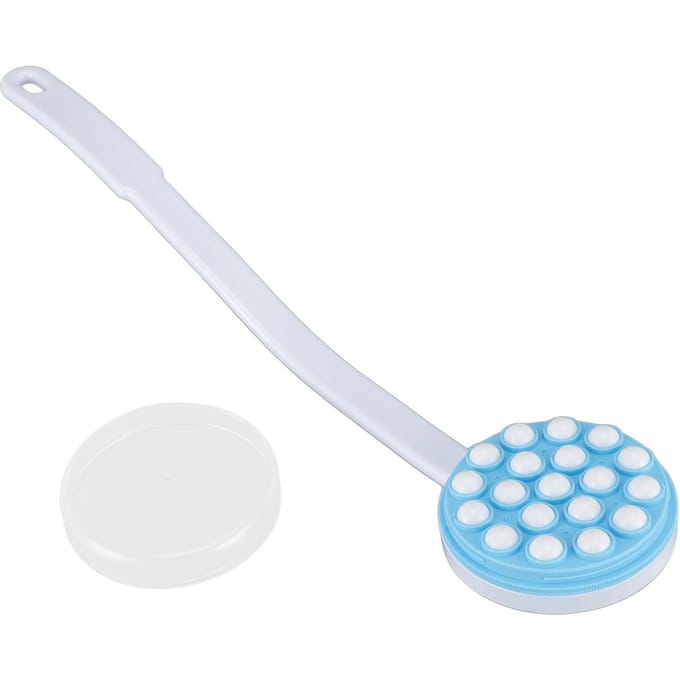 Ruglotion Applicator en Masseur Lange Handgreep Handheld Zelflotion Applicator Badborstel white