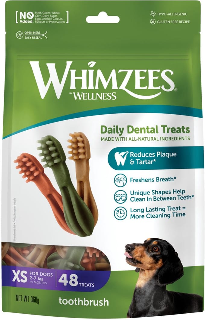 Whimzees Tandenborstel Star XS - Kauwsnacks - Hond - 6,5cm - 48st