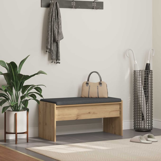 vidaXL - Hallenbank - Artisan - Eiken - 83 - x - 38 - x - 40 - cm