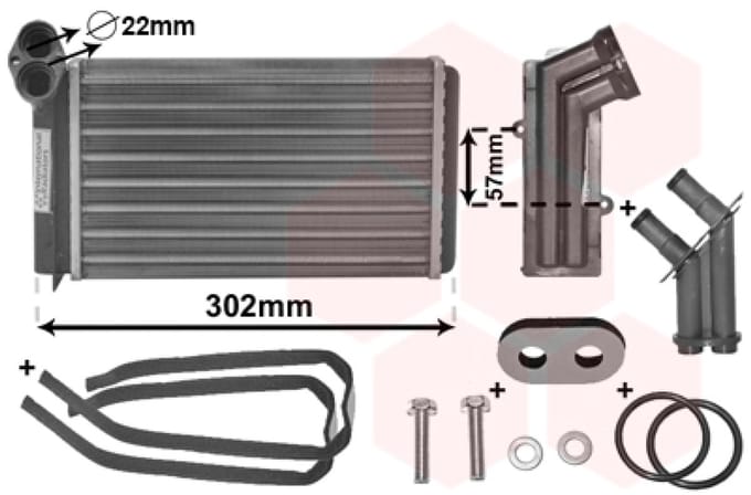 Van Wezel - KACHEL RADIATEUR VOOR FORD GALAXY 1995-2000 1072814