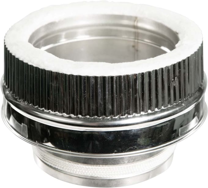 Verloop 120mm. enkelwandig naar dubbelwandig 150/200.