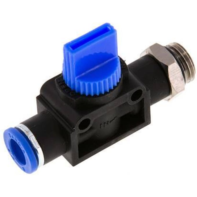 8 mm - G1/4'' Kunststof/Messing 3/2-Weg Handafsluiter Ontluchting aan Draadzijde
