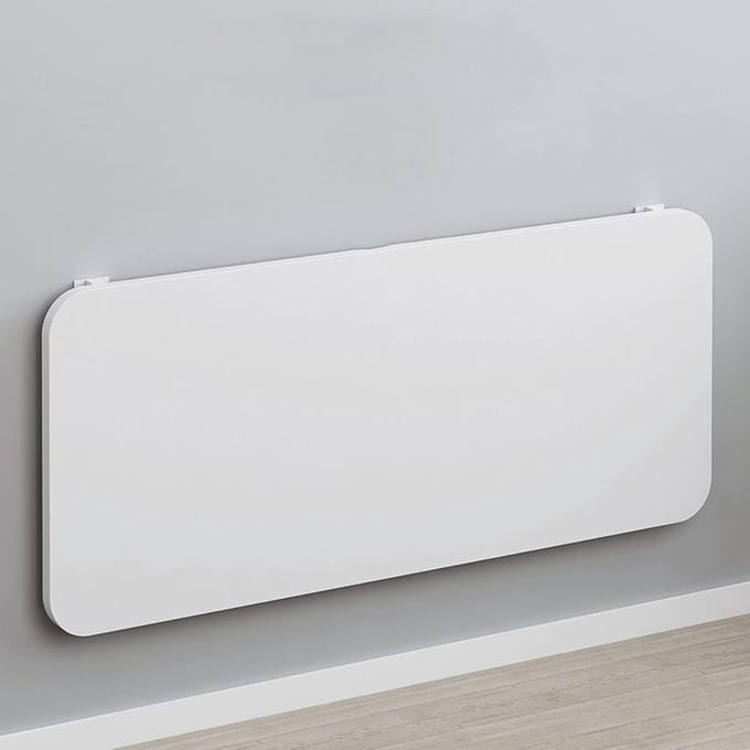 Opklapbare wandtafel - Klaptafel bureau - Ruimtebesparend werken - Stevige stalen beugels - 70x30cm - Wit