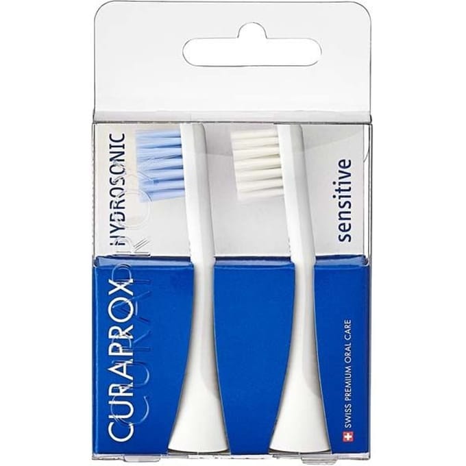 Curaprox Hydrosonic Pro Opzetborstel Sensitive Duo - Wit/Lichtblauw - 2 stuks