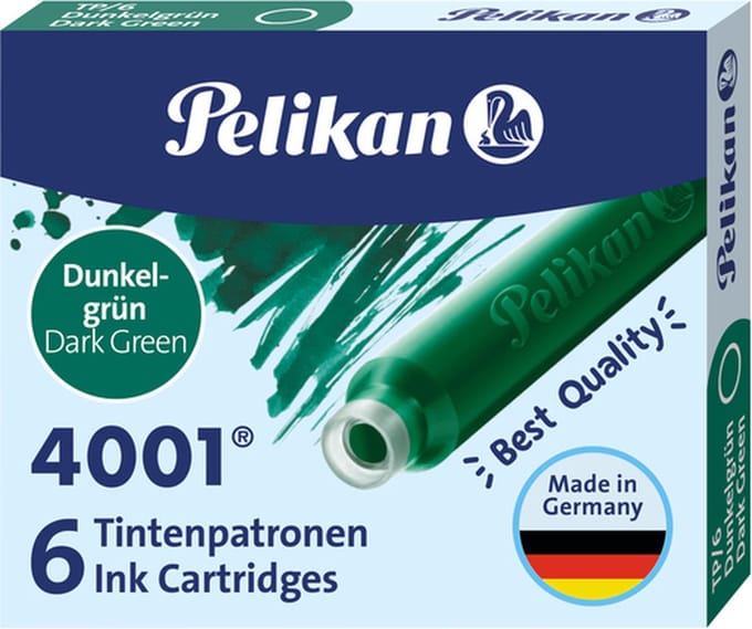 Pelikan - Inktpatroon 4001 donkergroen | 10 stuks