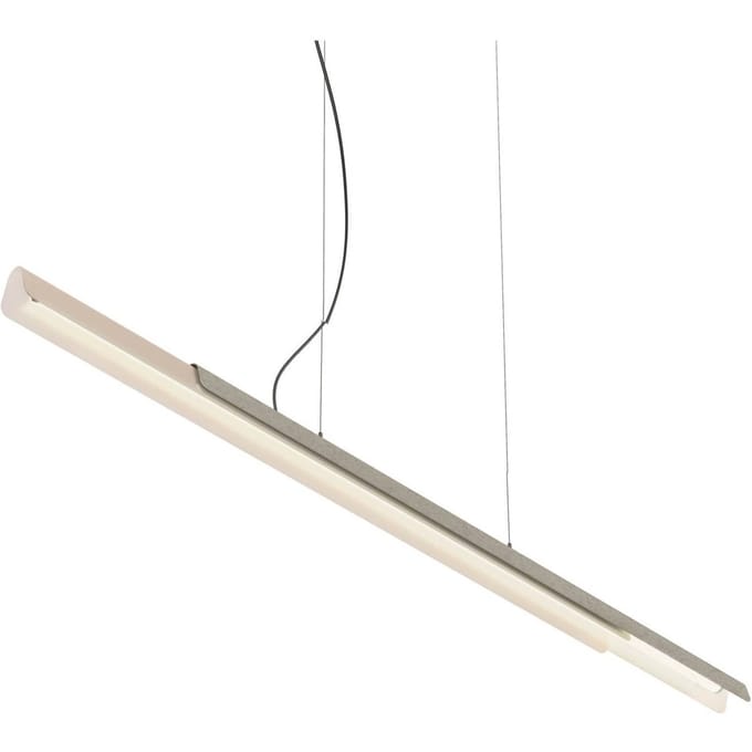 kdln hanglamp Dala lineair, zandwit/beton, 2.700 K 150 cm