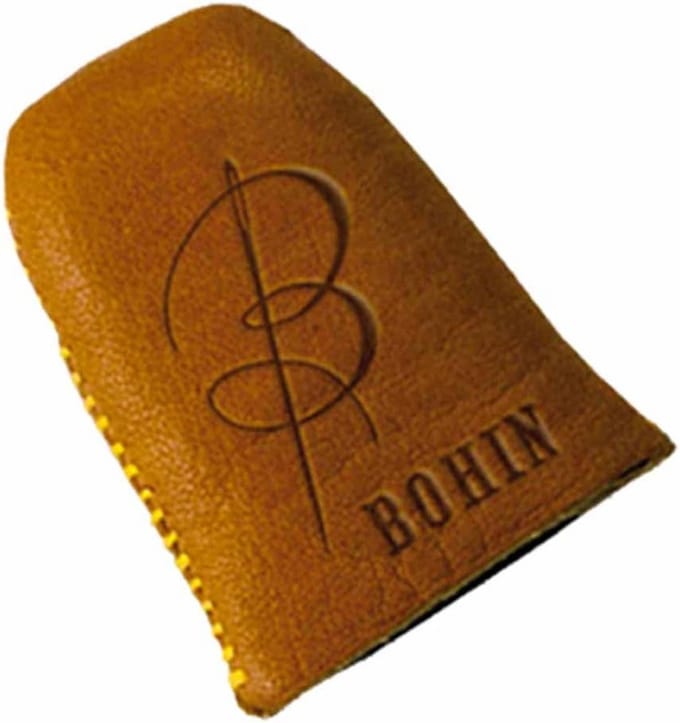 Leer Bruin Vingerhoed (Medium) - Comfortabel en Veilig Voor Handwerken